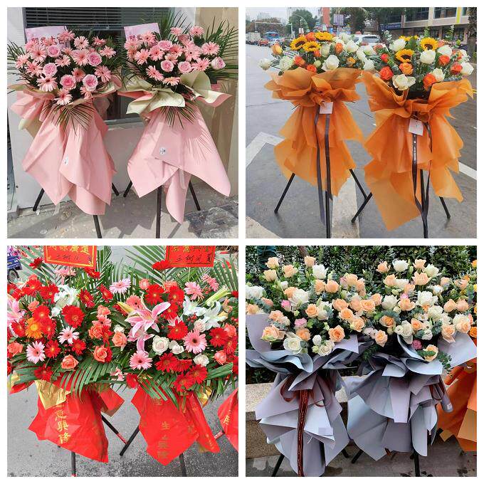 新店开张开业花篮山东青岛市胶州市平度市莱西市同城速递鲜花庆典