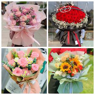 红玫瑰鲜花情人节生日表白花束礼物湖南郴州汝城桂东安仁县资兴市