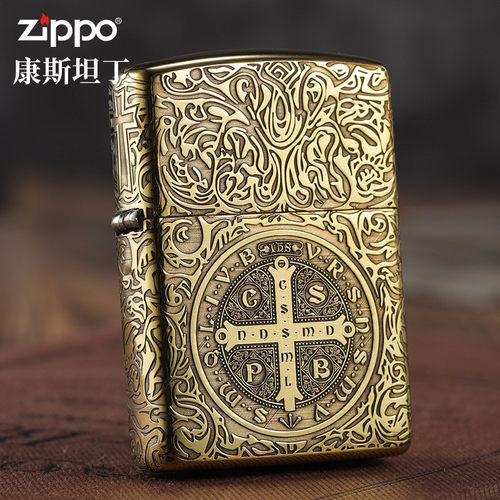 正版Zippo打火机康斯坦丁精雕刻黄铜地狱挽歌神探煤油防风送礼