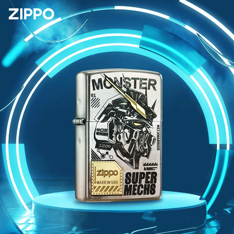 zippo打火机官方正品 经典磨砂机甲战士 送男友礼物 煤油防风定制