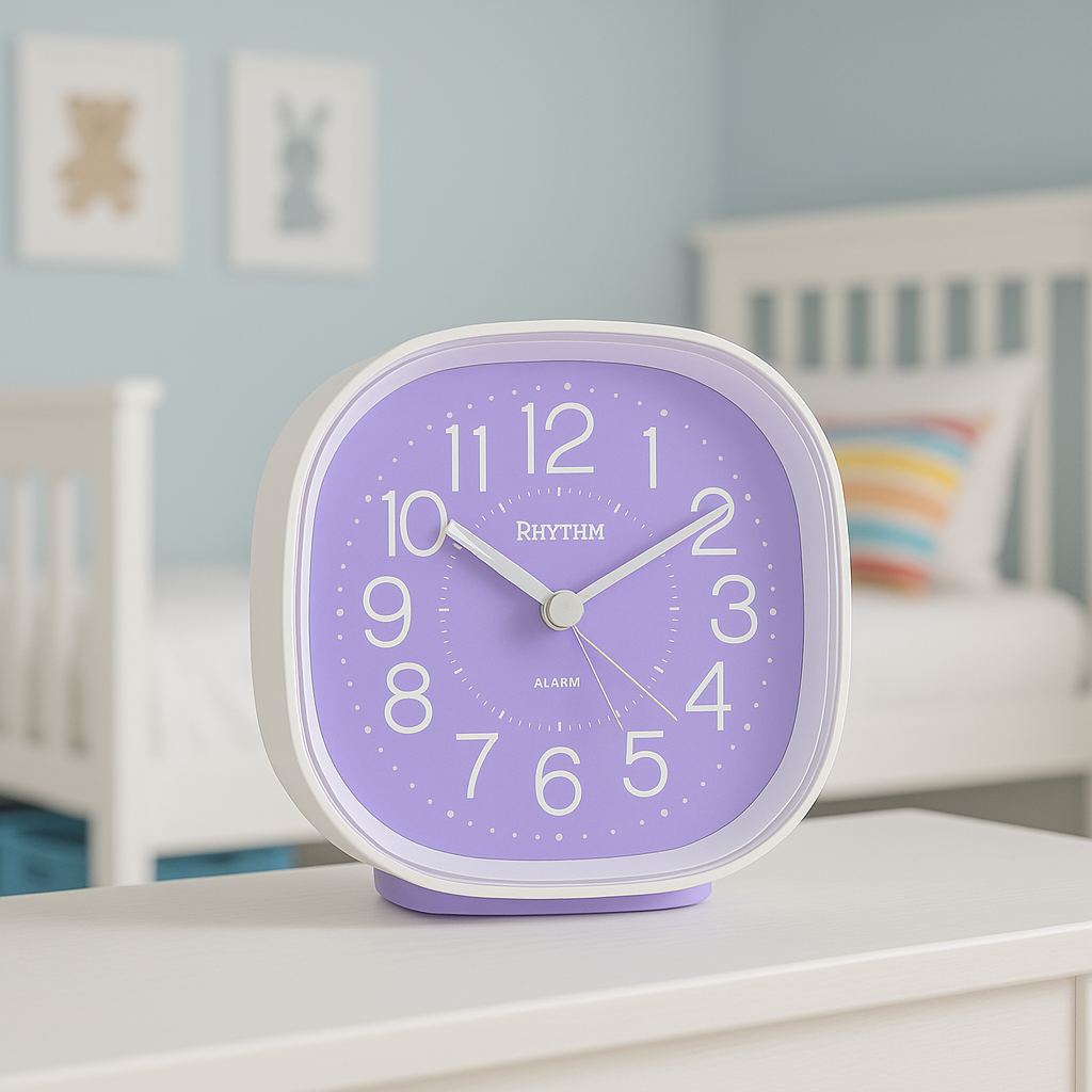RHYTHM丽声静音扫描儿童卧室闹钟
