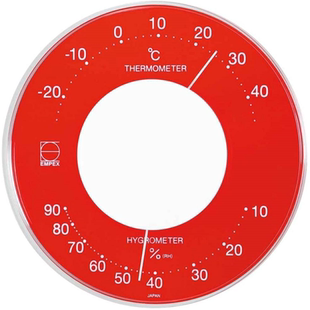 温度计EMPEX透明款日本制造进口高精准度家用室内壁挂厨房湿度计
