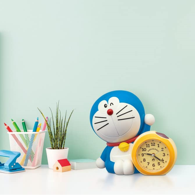 机器猫哆啦A梦叮当猫精工日本SEIKO铃声学生儿童可爱卡通创意闹钟