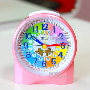 日本丽声贪睡灯小朋友学生用学习静音CRE827儿童创意树脂床头闹钟