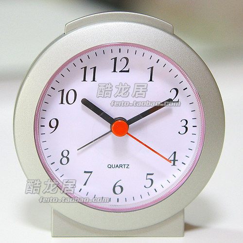 贪睡灯静音闹钟德国机芯学生钟钟表阿拉伯数字面床头电池创意夜光