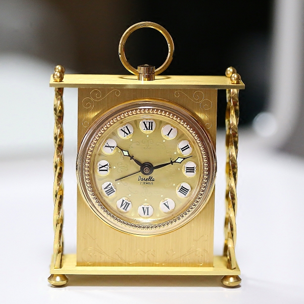 德国进口德国制造古典闹钟机械黄铜造复古钟表欧式西德座钟金