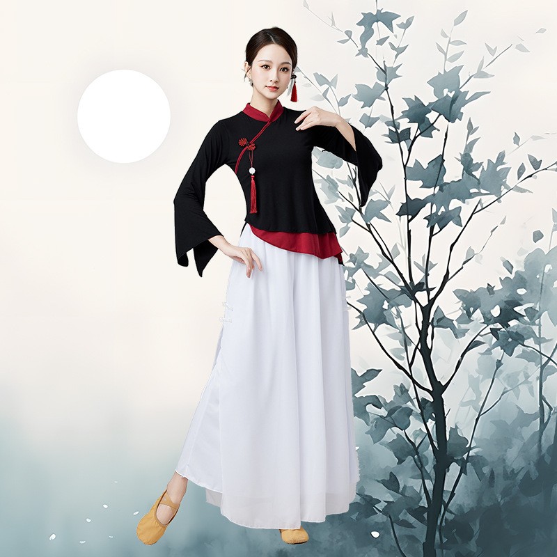 新款广场舞蹈服套装中国民族风中民族服装/舞台装