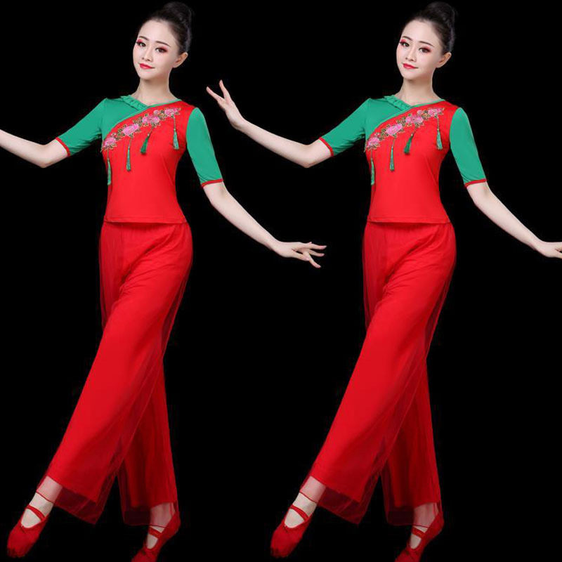 春夏广场舞服装新款套装格格云裳春英民族舞蹈服秧歌舞跳舞演出服