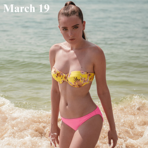 March19比基尼欧美新款性感撞色