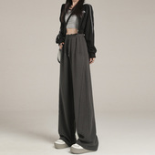 香蕉运动卫裤 休闲阔腿裤 宽松显瘦200斤胖mm大码 春夏新款 子300 女装