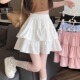 蛋糕裙短款 显瘦芭蕾风小个子半身裙公主蓬蓬裙 白色短裙女胖mm大码