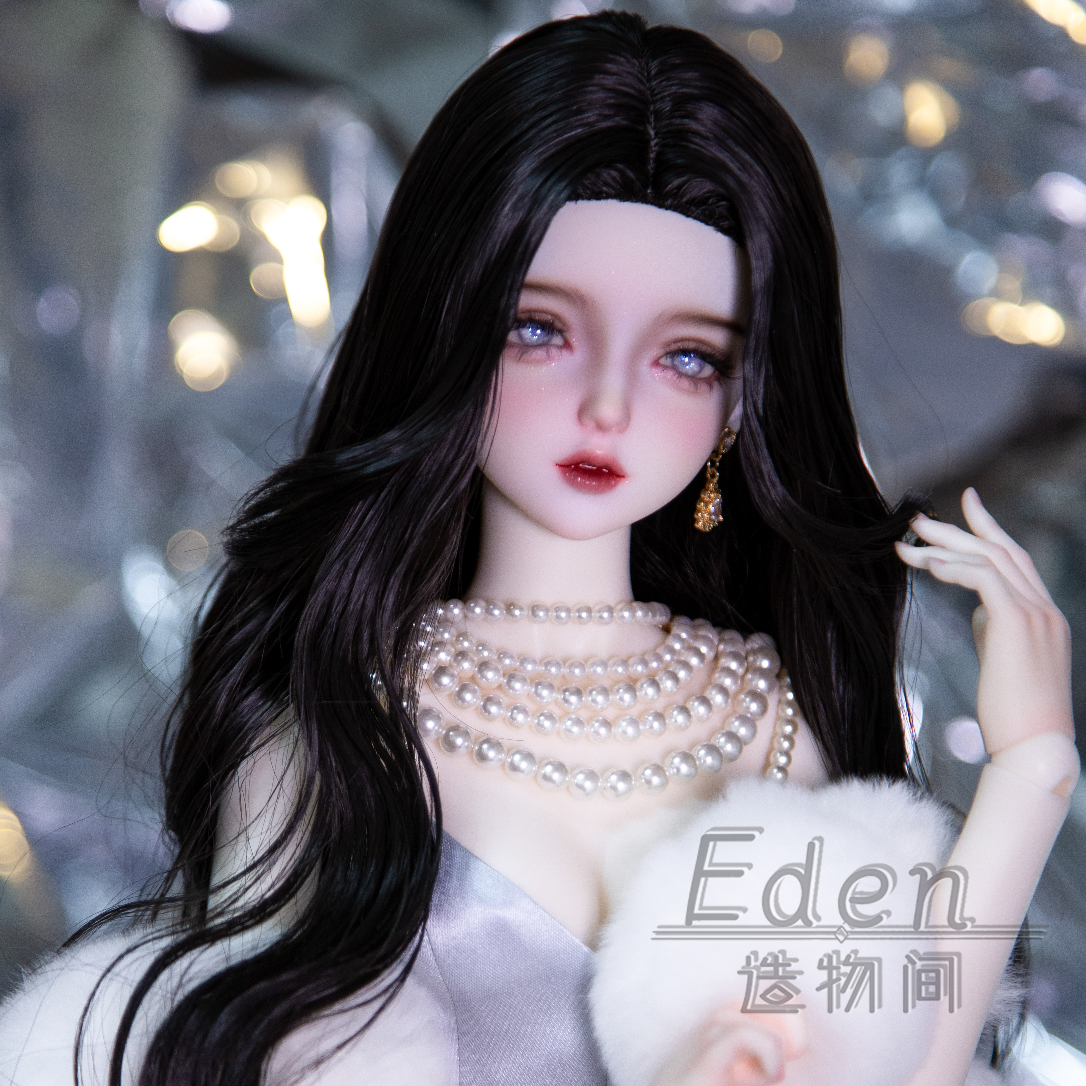 Eden造物间 前网手钩造型波浪假发 bjd/sd 3分  小三分 4分  预售 模玩/动漫/周边/娃圈三坑/桌游 BJD/SJD/胶皮/OB娃娃 原图主图