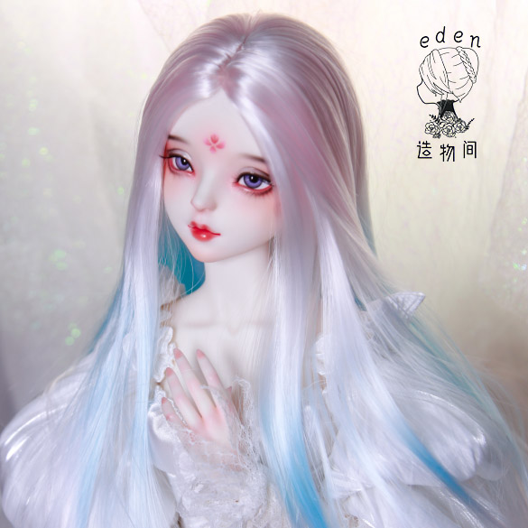 Eden彩虹染色长直发BJD假发