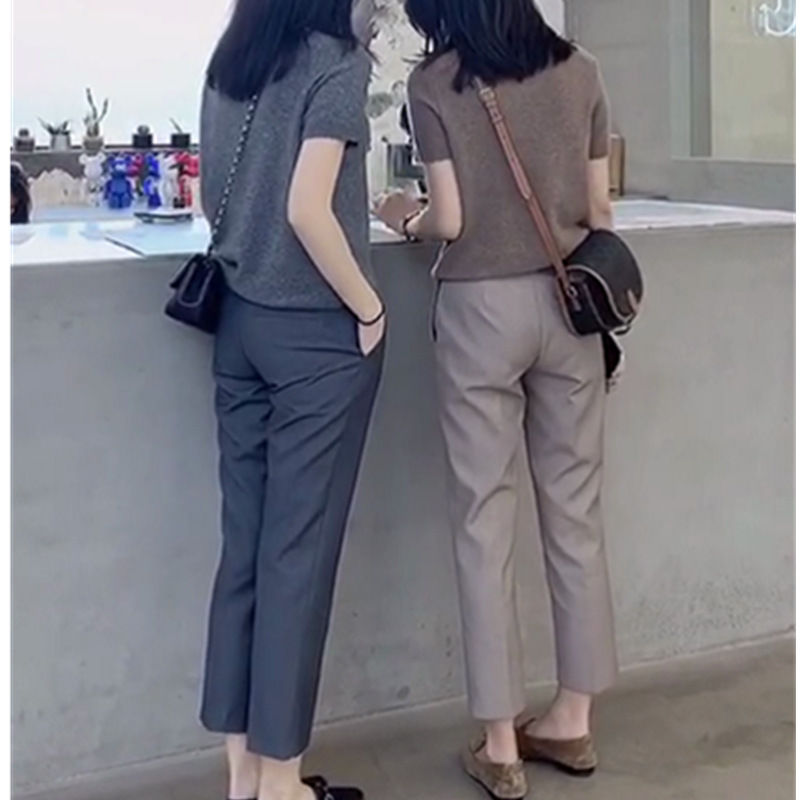 时尚七分裤套装女夏季新款小个子2025大码女装今年流行显瘦两件套
