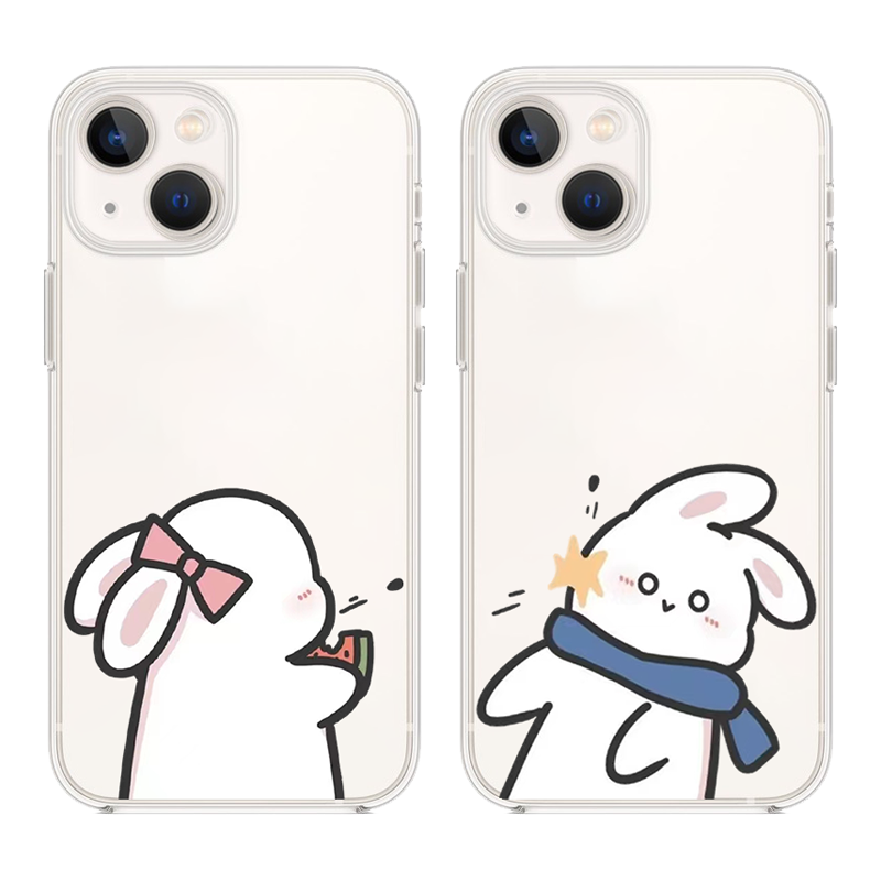 可爱兔子情侣手机壳！