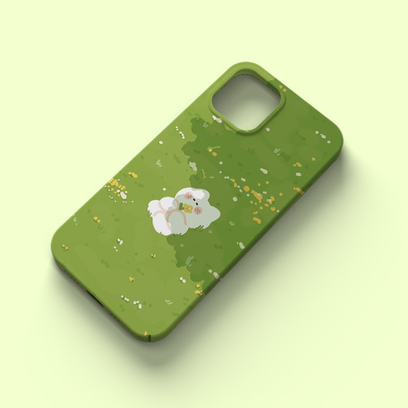 惬意晒太阳小猫手机壳