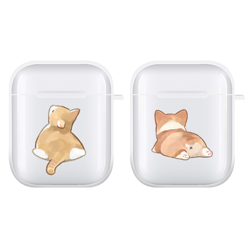 简约苹果耳机壳适用Airpods1代2代3代pro二代情侣软保护套柯基狗4代新款,3C数码配件,耳机保护套,淘宝优惠券,粉丝福利购,淘宝优惠卷