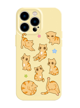 适用iPhone17promax苹果16手机壳15小猫14黄色13可爱12华为mate70荣耀Pura80小米vivox200一加opporeno软nova