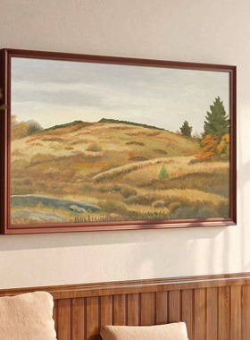东方中古客厅玄关装饰画｜《秋日原野》复古风艺术氛围感文艺挂画