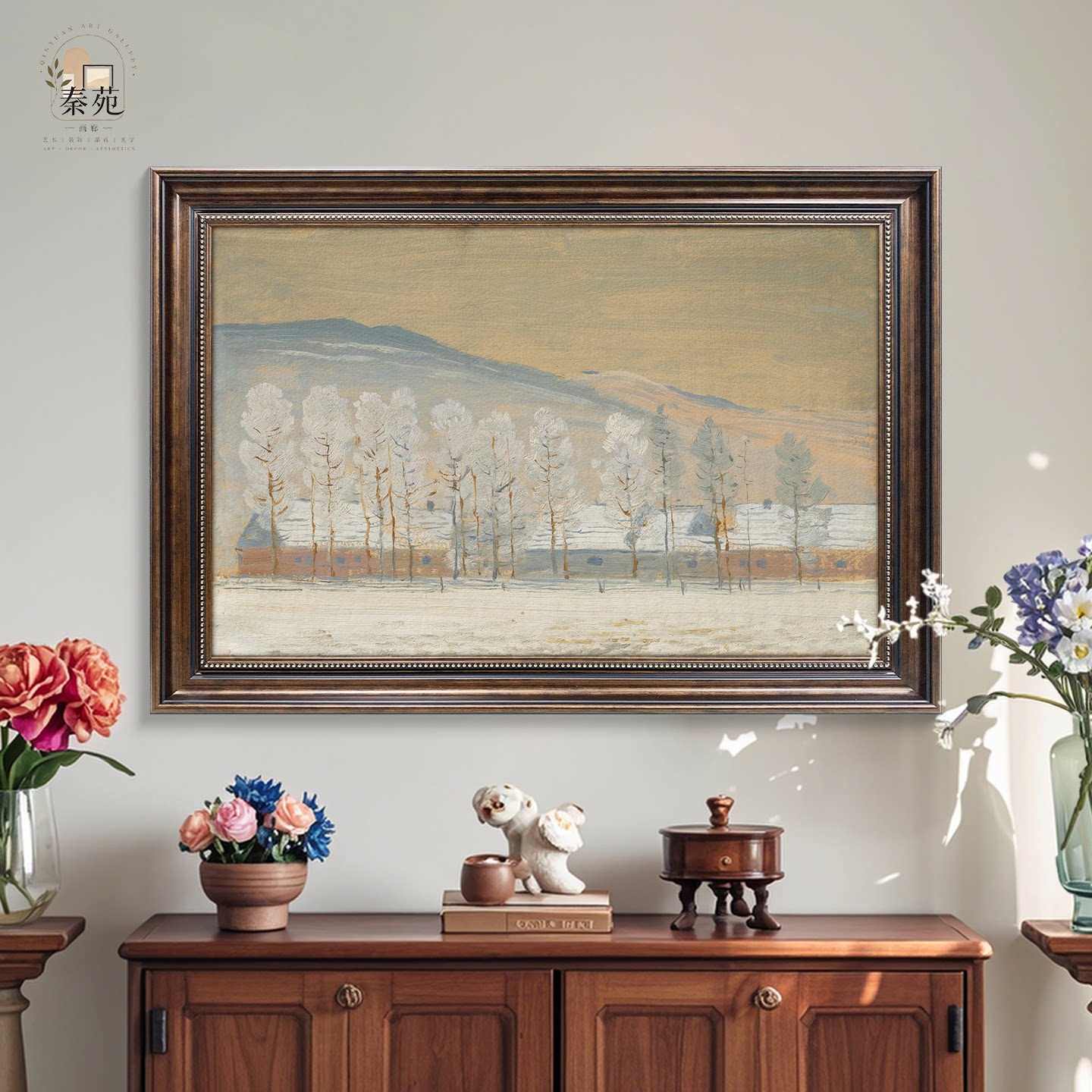 法式中古玄关油画｜《自然旋律》法式旧宅艺术客厅装饰画走廊挂画