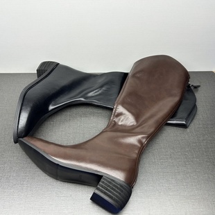 撤柜清仓断码处理长筒靴女冬季新款粗跟骑士靴显瘦西部靴子时装靴