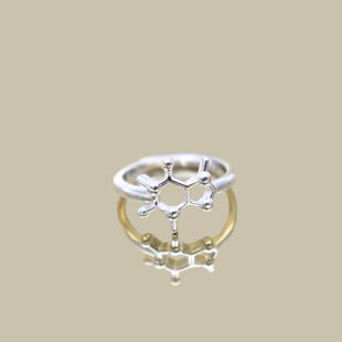 理科生礼物化学元素咖啡因戒指