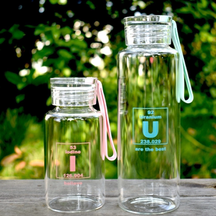 理科生礼物化学元素U are the best随手杯高硼硅玻璃便携杯