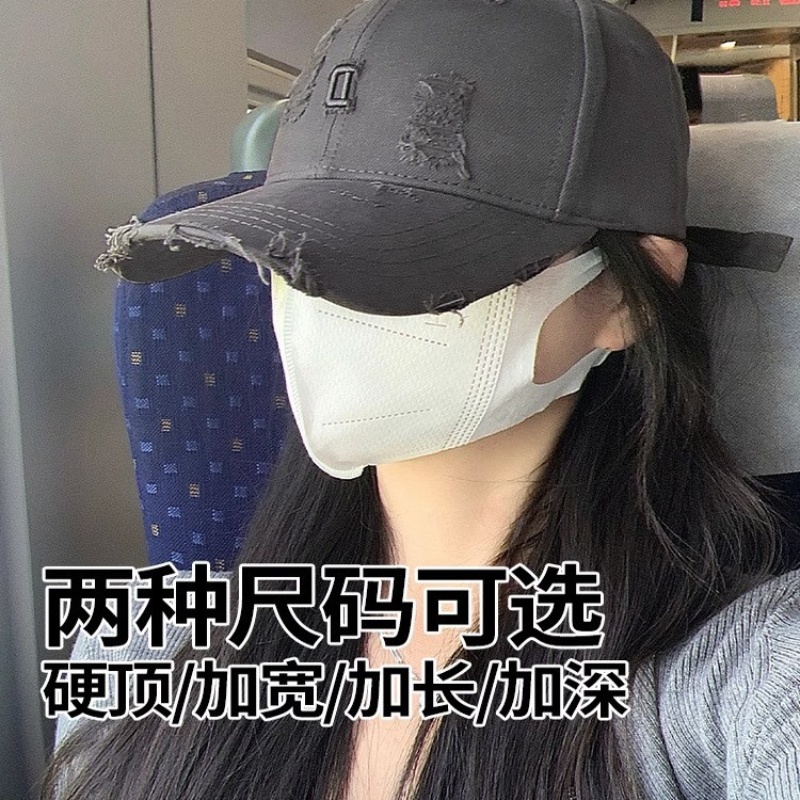大头围棒球帽男女显脸小鸭舌帽