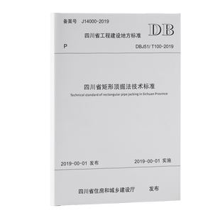 2019 T132 四川省矩形顶掘法技术标准 DBJ51