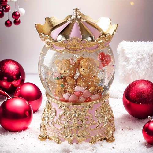 可爱小熊鸟之诗水晶球音乐盒八音盒女生的朋友小女孩儿童生日礼物