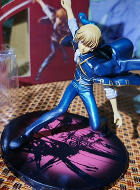 议价银魂冲田总悟GEM系列手办，蓝色军装拔刀造型，底座设计精美