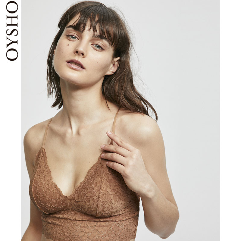 Oysho Bralette±¡¿îÀÙ˿ȫÕÖ±ÎÞ¸ÖȦÈý½ÇÎÄÐØ±³ÐÄ 30199343747