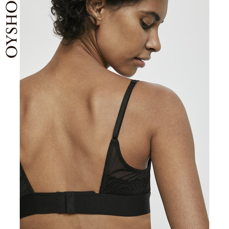 Oysho Bralette±¡¿îÀÙ˿ȫÕÖ±º¬ÐصæÈý½ÇÎÄÐØÎÞ¸ÖȦ 30184502800