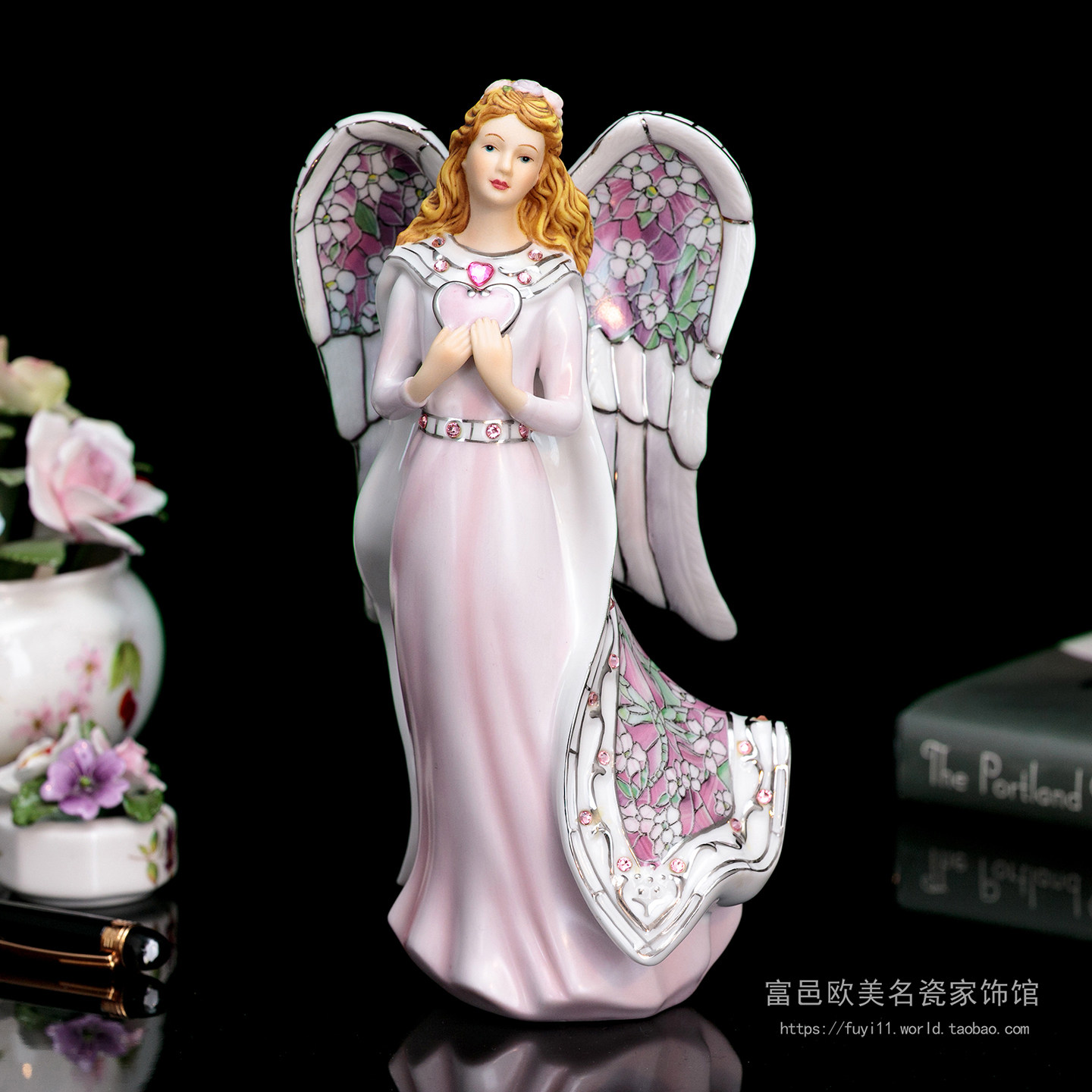 Bradford 守护之爱 平安之翼2005天使祝福婚礼新居守护寓意瓷偶