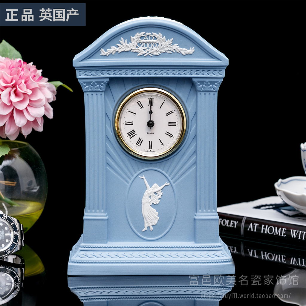 威基伍德Wedgwood女神之舞2000陶瓷纪念座钟客厅欧式静音桌钟