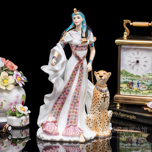 皇家伍斯特Royal 摆件 Worcester埃及艳后限量瓷偶居家精美欧式