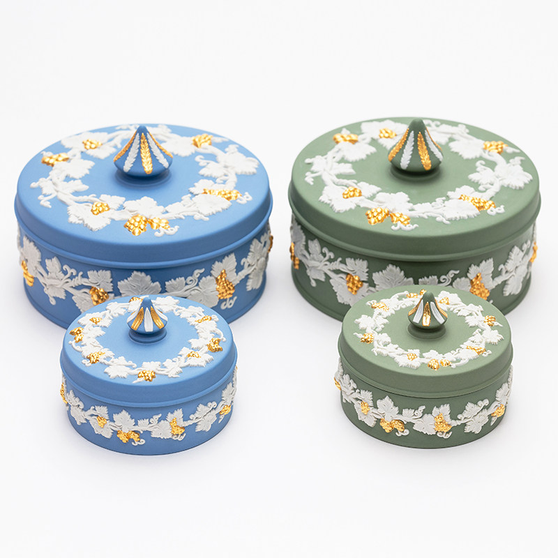Wedgwood威基伍德1967 1970 1969镶金陶瓷收纳盒首饰盒手表饰品盒