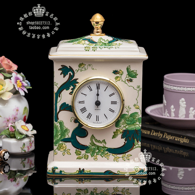 Masons青花立钟时钟座钟摆件陶瓷