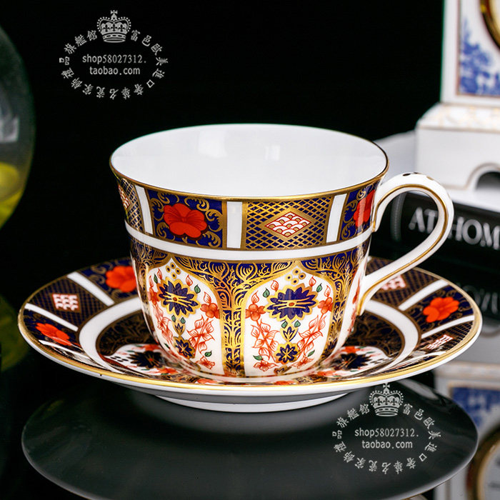 英国制皇冠德比Royal Crown Derby伊万里骨瓷红茶杯咖啡杯套装