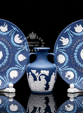 wedgwood英国制碧玉陶瓷波特摆件