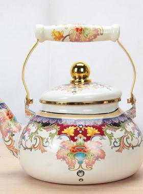 搪瓷壶加厚珐琅搪瓷壶加热搪瓷茶壶搪瓷水壶搪瓷泡茶无滤网土耳其