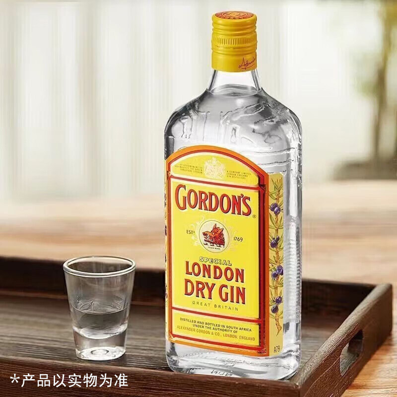 哥顿金酒伦敦干味琴酒杜松子酒洋酒南非哥顿Gordon's Gin 750ml