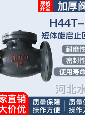 H44T-16旋启式止回阀短体铁芯铜芯法兰止回阀法兰单向阀逆止阀
