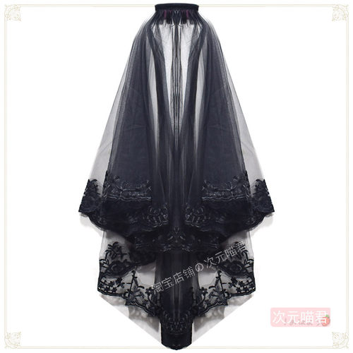 lolita洛丽塔朋克哥特女头纱