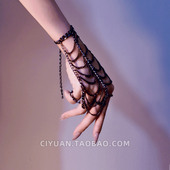 暗黑Lolita赛博朋克哥特复古金属链条手套护腕甜酷装 饰手链配饰