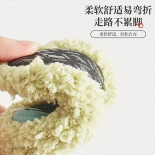 亲子袜子一家三口珊瑚绒冬季 加绒加厚可爱地板袜日系保暖地板袜产