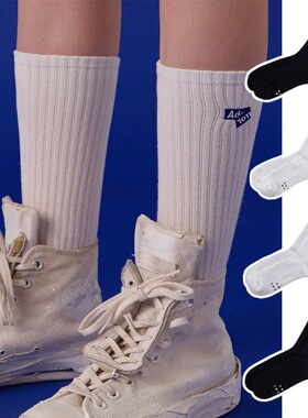 Taikonaut 现货ader折叠刺绣字母中筒运动街头ins潮流男女潮袜