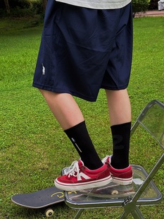 Kanye复古点燃火柴运动骑行夏季 中筒袜侃爷潮牌袜子棉男女百搭