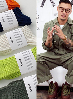 Taikonaut 余文乐同款纯色粗针运动百搭ins街头男女中筒网红潮袜