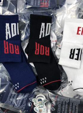 Taikonaut 现货ADER ERROR字母不对称男女街头百搭中筒运动潮袜
